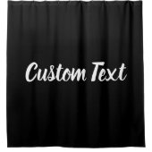 Eenvoudige Sjabloon zwart-wittekst Douchegordijn (Voorkant)