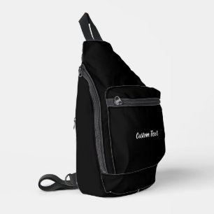 Eenvoudige Sjabloon zwart-wittekst Sling Bag