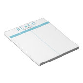 Eenvoudige Sky Blue en White Bunco Table Tally Notitieblok (Schuin)