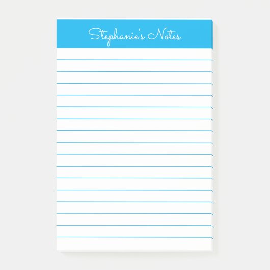 Eenvoudige Sky Blue-led, persoonlijk Post-it® Notes (Voorkant)