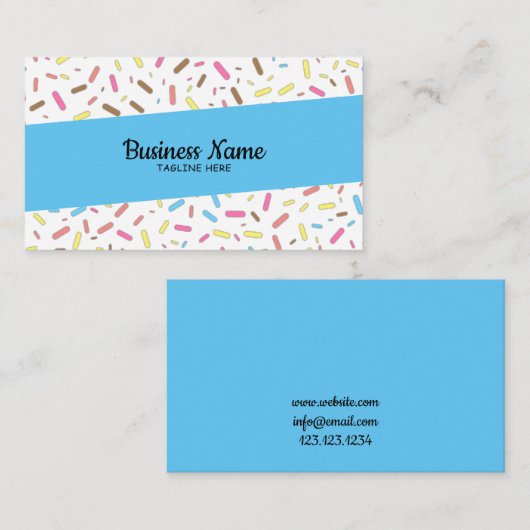 Eenvoudige Sky Blue-springen voor ijsschoppen Visitekaartje (Voorkant / Achterkant)