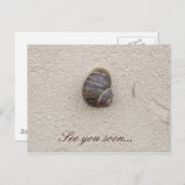 Eenvoudige slak op het Briefkaart van de muur (Voorkant / Achterkant)