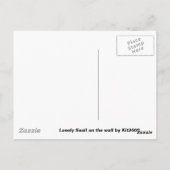 Eenvoudige slak op het Briefkaart van de muur (Achterkant)