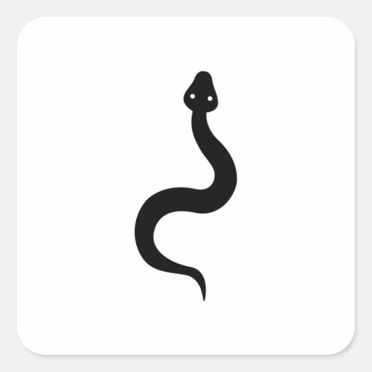 Eenvoudige slang vierkante sticker (Voorkant)