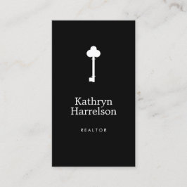 eenvoudige sleutel onroerend goed interieur desig visitekaartje