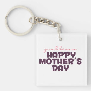 Eenvoudige Sleutelhanger voor beste mama ooit Moed