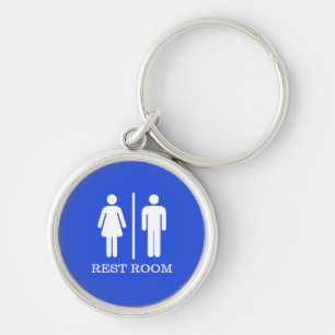 Eenvoudige sleutels voor toiletten voor de horeca sleutelhanger