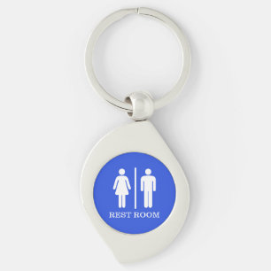 Eenvoudige sleutels voor toiletten voor de horeca sleutelhanger