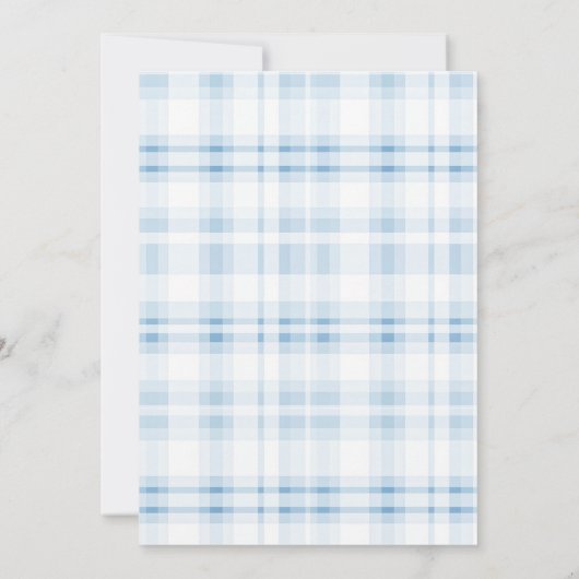 Eenvoudige slok en zie partij uitnodigen met Plaid Kaart (Achterkant)