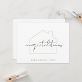 Eenvoudige smaakvolle realiteit Nieuwe huiseigenaa Kaart (Voorkant / Achterkant in situ)