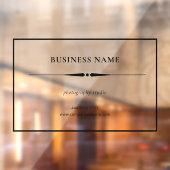 Eenvoudige Small Business Name Zwart Lijst Transpa Raamsticker (Vel 2)