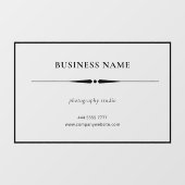 Eenvoudige Small Business Name Zwart Lijst Transpa Raamsticker (Vel)