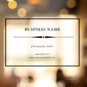 Eenvoudige Small Business Name Zwart Lijst Transpa Raamsticker