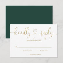 Eenvoudige Smaragd En Gouden Script Hart Alstublie