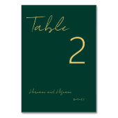 Eenvoudige Smaragd Groen Goud Modern Minimalist Kaart (Achterkant)