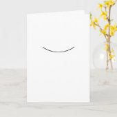 Eenvoudige Smile Bedankkaart Kaart (Gele Bloem)