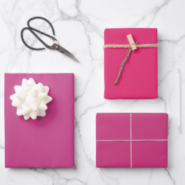 Eenvoudige Smitten Razzmatazz Roze Tinten 3 Tones Inpakpapier Vel