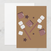 Eenvoudige S'mores Koekjes Kampvuur Groet (Voorkant / Achterkant)