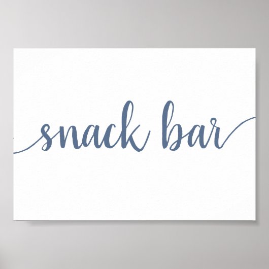 Eenvoudige snackbar | Dusty Blue elk event teken Poster (Voorkant)