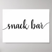 Eenvoudige snackbar | Zwart script elk eventteken Poster (Voorkant)