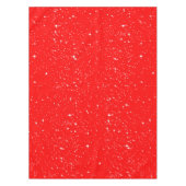 Eenvoudige sneeuw en sterren op BRIGHT RED of Your Tafelkleed (Voorkant)