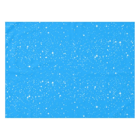 Eenvoudige sneeuw en sterren op LICHTE BLAUW of in Tafelkleed (Voorkant (Horizontaal))