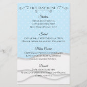 Eenvoudige sneeuw kerstdiner menu (Voorkant)