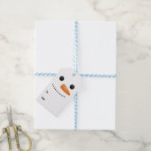 Eenvoudige sneeuwman van cadeaulabel (Met Touw)