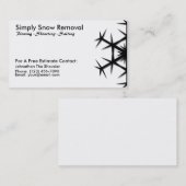 Eenvoudige sneeuwschok, ploegkaart, verwijderingsk visitekaartje (Voorkant / Achterkant)