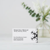 Eenvoudige sneeuwschok, ploegkaart, verwijderingsk visitekaartje (Staand voorkant)