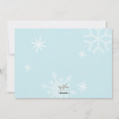 Eenvoudige Sneeuwvlok Fotokaart Feestdagenkaart (Achterkant)