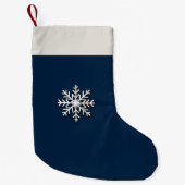 Eenvoudige sneeuwvlok Kerstmis kous Kleine Kerstsok (Voorkant)