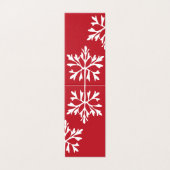 Eenvoudige sneeuwvlok op de rode achtergrond kaart (Buitenkant ongevouwen)