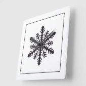 Eenvoudige sneeuwvlok vierkante klok (Hoek)