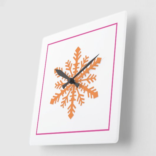 Eenvoudige sneeuwvlok vierkante klok (Hoek)