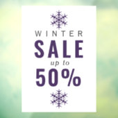 Eenvoudige sneeuwvlok, winterbord met blikvanger raamsticker (Vel 3)