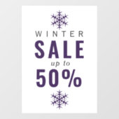 Eenvoudige sneeuwvlok, winterbord met blikvanger raamsticker (Vel)