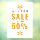 Eenvoudige sneeuwvlok, winterbord met blikvanger raamsticker (Vel 3)