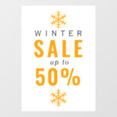 Eenvoudige sneeuwvlok, winterbord met blikvanger raamsticker (Vel)