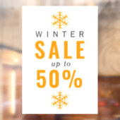 Eenvoudige sneeuwvlok, winterbord met blikvanger raamsticker (Vel 2)