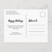 Eenvoudige Sneeuwvlokken Foto Modern Feestdagenkaart (Achterkant)