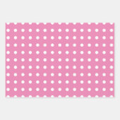 Eenvoudige sneeuwvlokken kerstbomen roze inpakpapier vel (Voorkant 2)