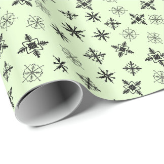Eenvoudige Sneeuwvlokken Kerstmis Cadeaupapier