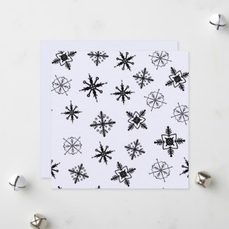 Eenvoudige Sneeuwvlokken Kerstmis Feestdagenkaart
