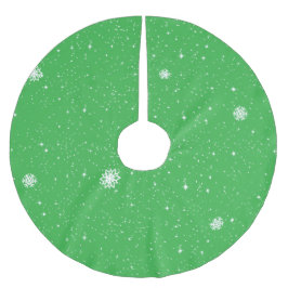 Eenvoudige Sneeuwvlokken op LICHTGROEN Kerstboom Rok