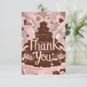 Eenvoudige snoepjes Chocolade bedankkaart (Staand voorkant)