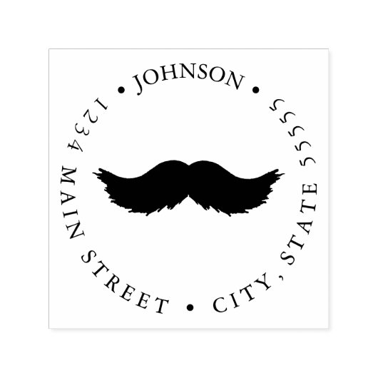 Eenvoudige snor retour label zelfinktende stempel (Design)