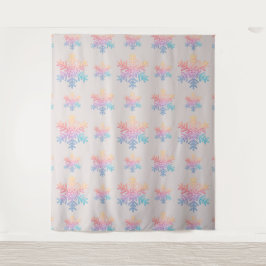 Eenvoudige Snowflake Foto Achtergrond Wandkleed