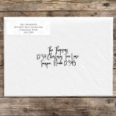 Eenvoudige Snowflake Retour Adres Aangepast Etiket