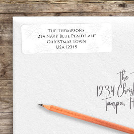 Eenvoudige Snowflake Retour Adres Aangepast Etiket